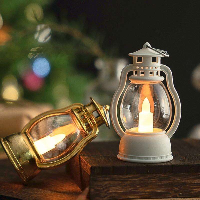 Retro Portable Kerosene Lamp Bar Home Christmas Decoration Lights, Color: Black