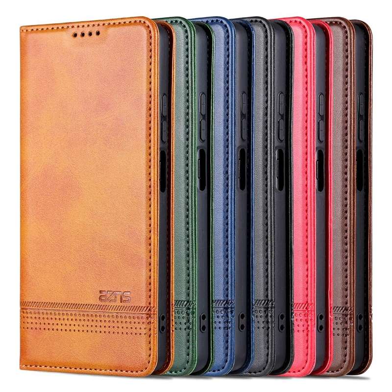 For Xiaomi Redmi Note 12 Pro 5G China / Note 12 Pro 5G+ China AZNS Magnetic Calf Texture Flip Lea...