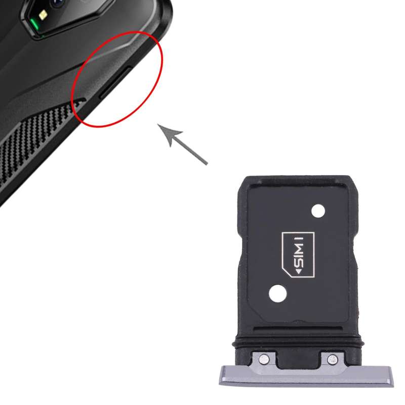 SIM Card Tray + SIM Card Tray for Xiaomi Black Shark 3 KLE-H0, KLE-A0 (Silver)