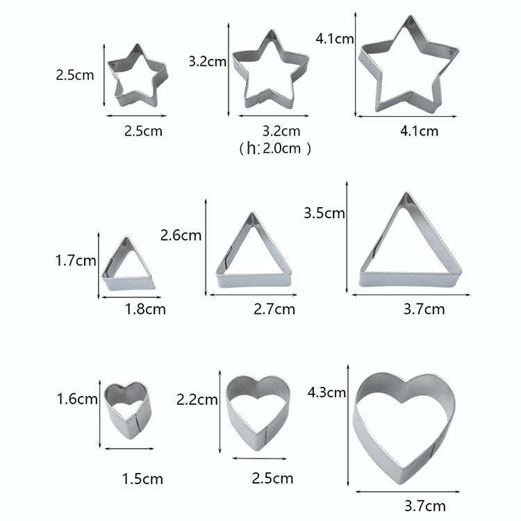 24 PCS / Set Stainless Steel DIY Cookie Biscuits Molds Geometry Baking Tools (Rectangle)