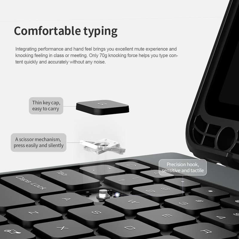 For Samsung Galaxy Tab S8+/S8+ 5G/S7+/S7 FE Nillkin Bumper Combo Keyboard Case