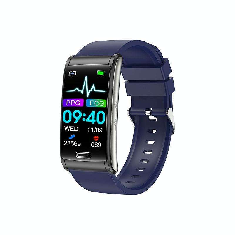E600 1.47 inch Color Screen Smart Watch Silicone Strap Support Heart Rate Monitoring / Blood Pres...