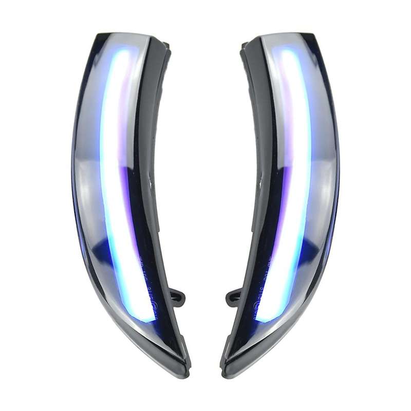 1 Pair For Ford Fiesta 2008-2017 Car Dynamic LED Turn Signal Light Rearview Mirror Flasher Water ...