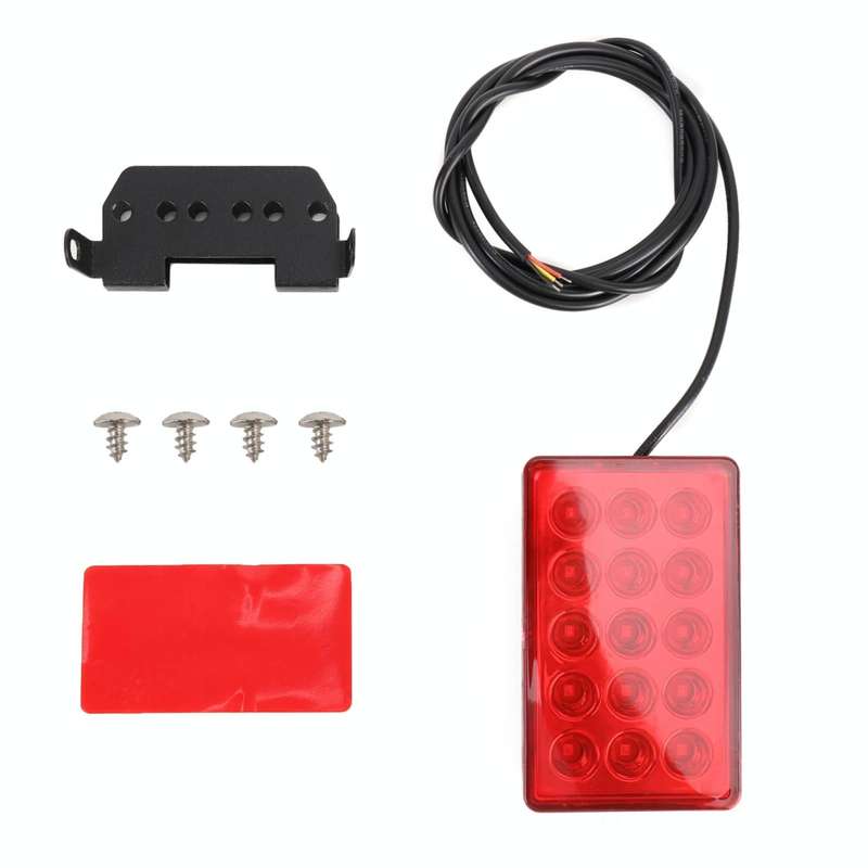 DC12V 1W Car Square Highlight Brake Lights Reversing Light with 15LEDs SMD-3528 (Red)