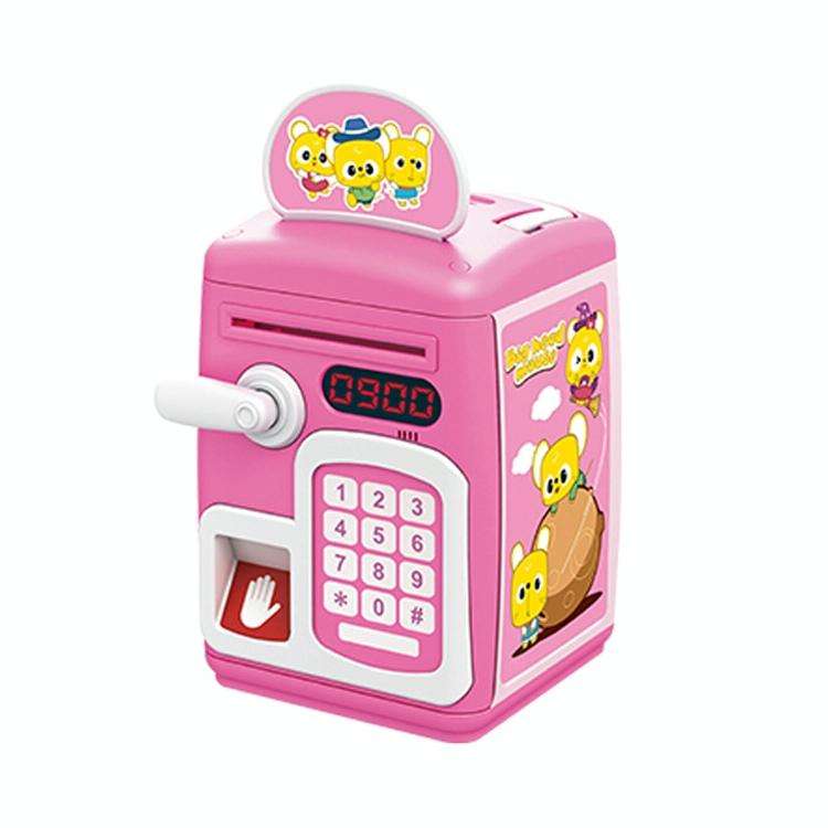 8001 Fingerprint Sensor Unlock ATM Piggy Bank Automatic Rolling Money Simulation Password Safe To...