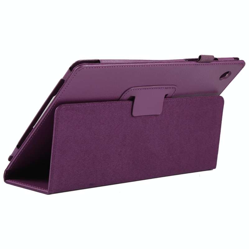 For Samsung Galaxy Tab A8 10.5 2021 Litchi Texture Solid Color Leather Tablet Case(Purple)