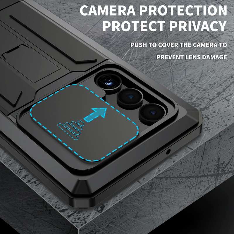 For Samsung Galaxy S23 Ultra 5G R-JUST Sliding Camera Design Life Waterproof Dustproof Shockproof...