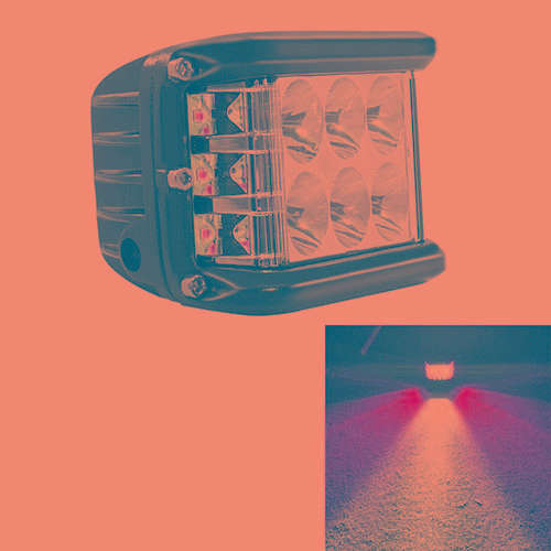 4 inch 45W 4500LM LED Work Light Bar Side Shooter Combo Beam White+Yellow Driving Offroad