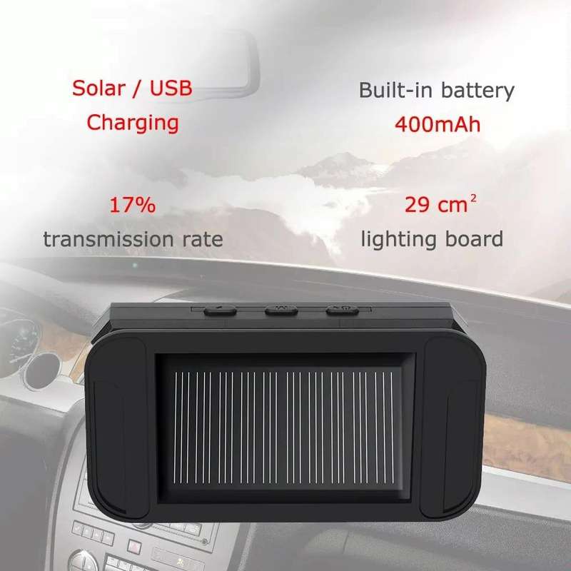 Car High Precision Solar Charging Tire Pressure Monitoring System TPMS, Built-in Beep Sensor