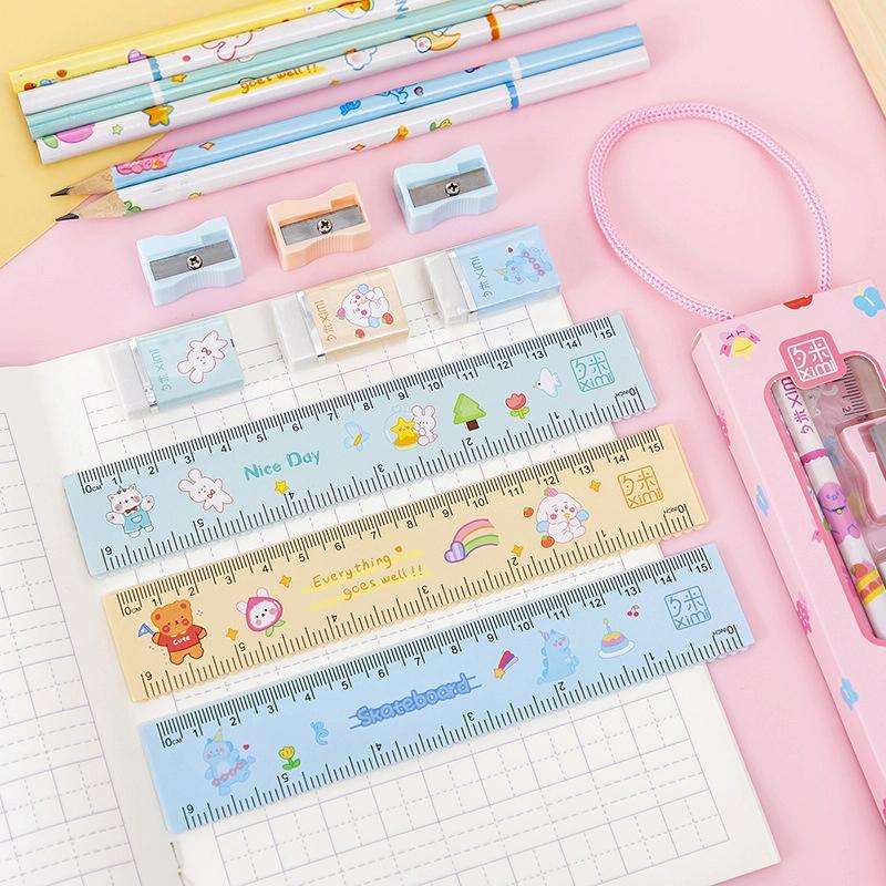 10 Sets Handheld Stationery Set Gift Box Student Prizes(Random Color Delivery)