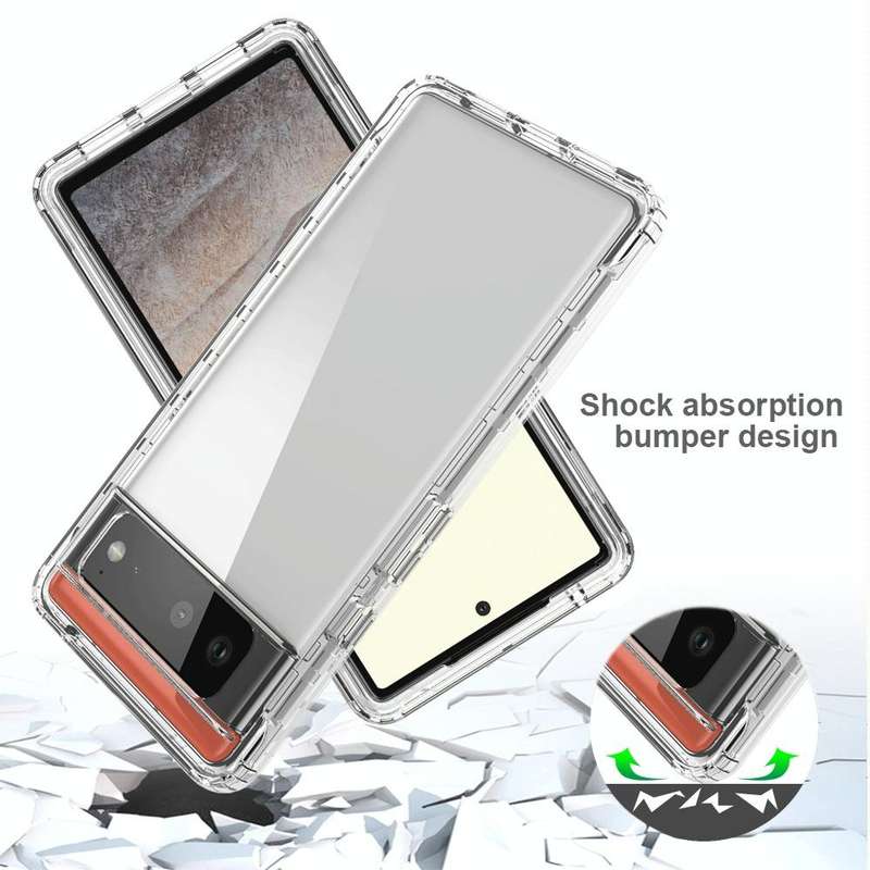For Google Pixel 6 High Transparency Two-color Gradient PC + TPU Phone Protective Case(Blue)