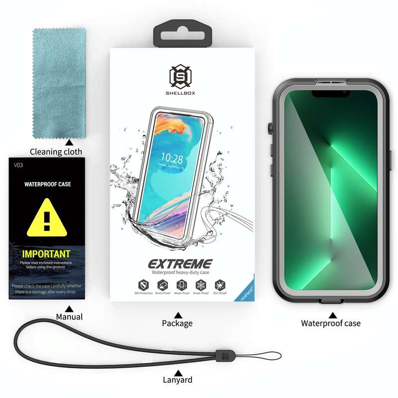 For iPhone 14 Plus RedPepper Ares 360 Full Body Rugged IPX68 Life Waterproof Magsafe Phone Case(B...