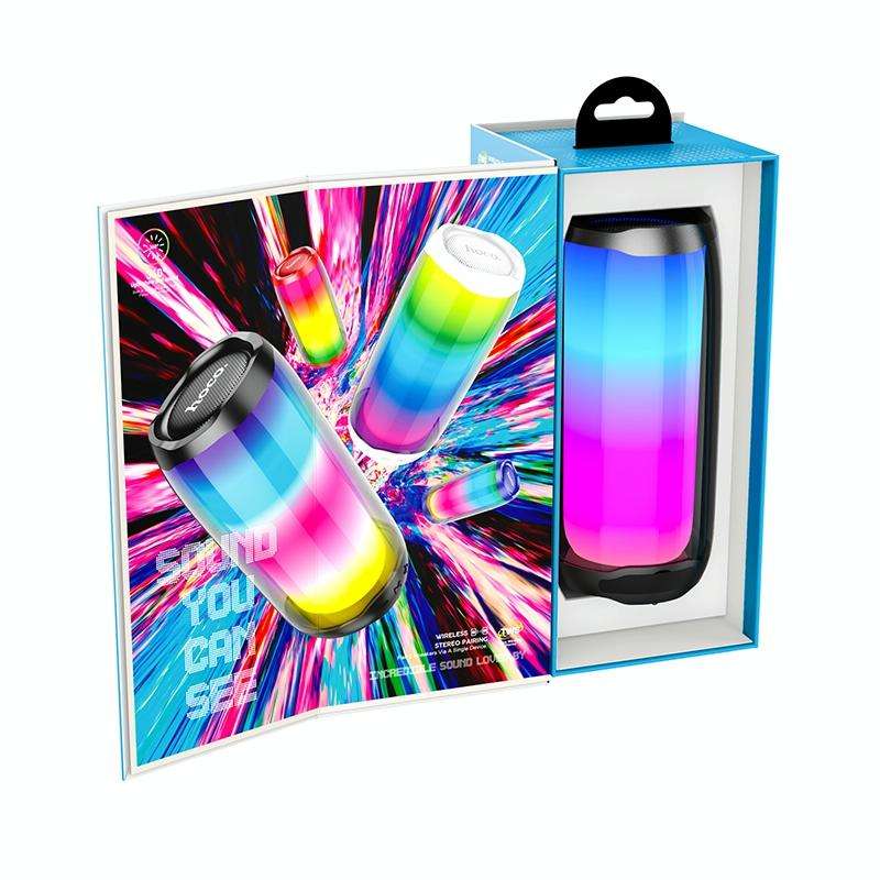 hoco HC8 Bluetooth 5.0 Colorful Luminous Wireless Bluetooth Speaker(Black)