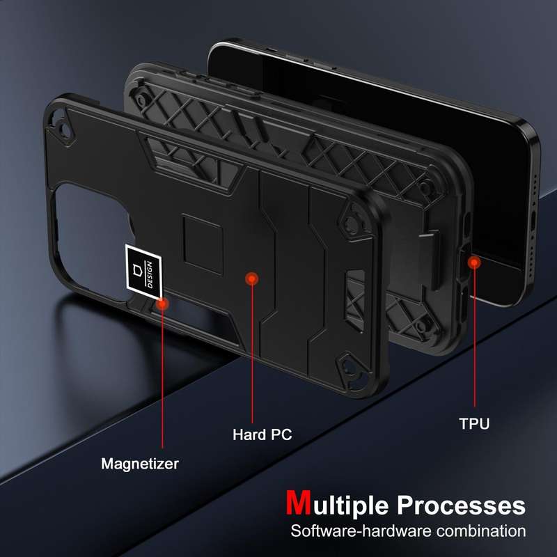 For Honor 90 Lite 2 in 1 Shockproof Phone Case(Black)