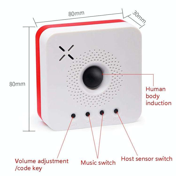 Wireless Human Body Sensing Doorbell Help Call Alarm + Wireless Button Kit