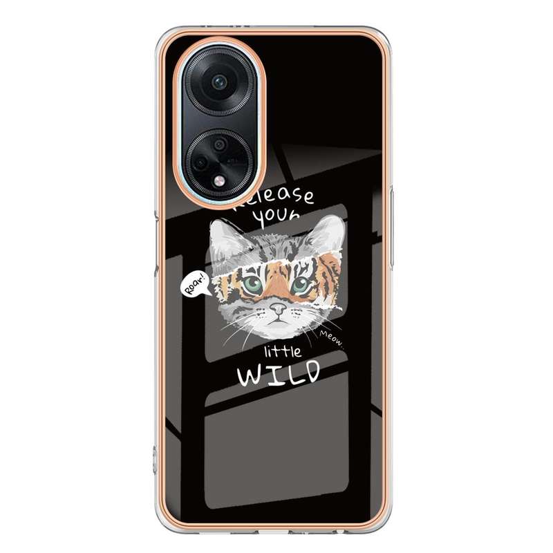 For OPPO A98 Electroplating Marble Dual-side IMD Phone Case(Natural Growth)