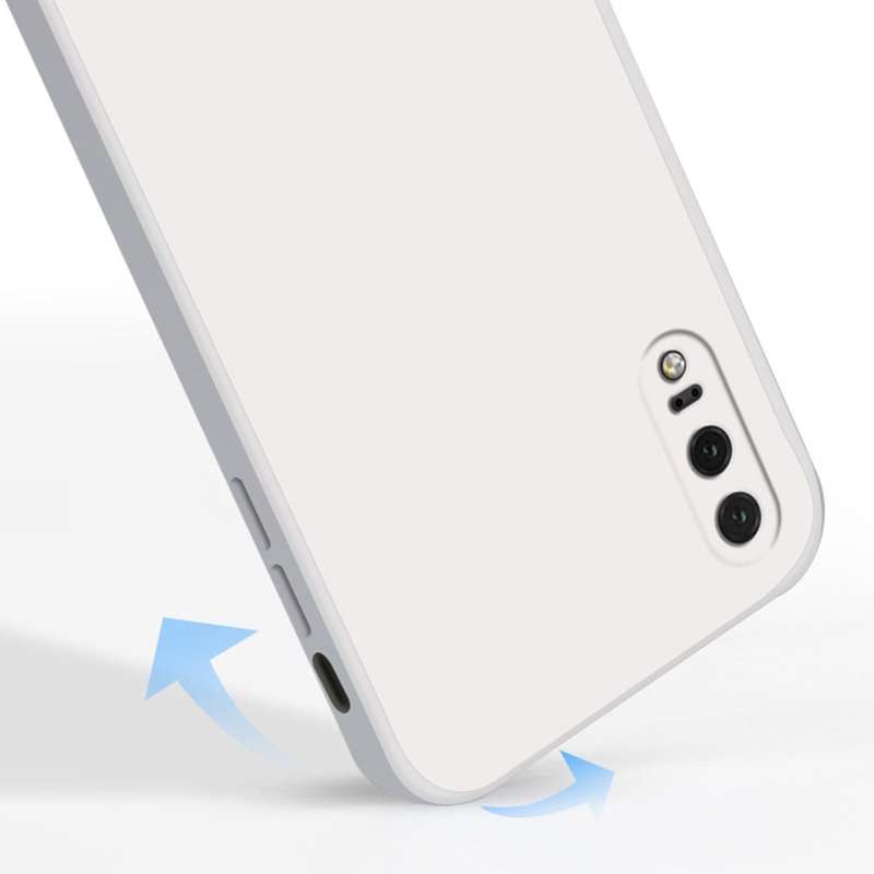 For Huawei P20 Solid Color Imitation Liquid Silicone Straight Edge Dropproof Full Coverage Protec...