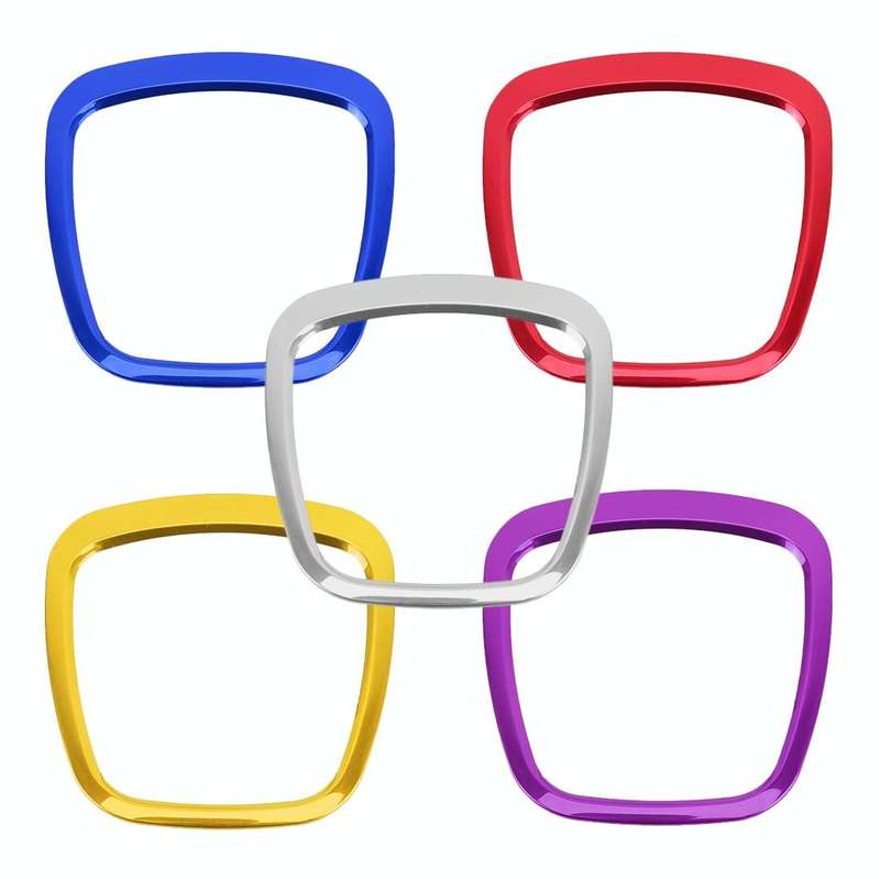 Car Auto Steering Wheel Decorative Ring Cover Trim Sticker Decoration for Audi(Red)