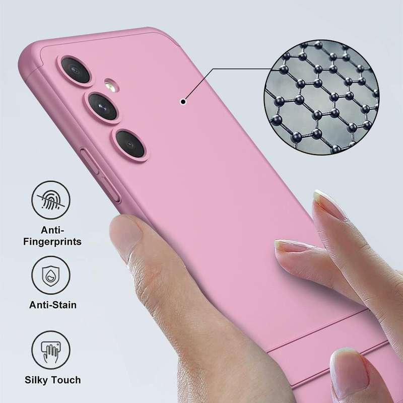 For Samsung Galaxy S23 FE 5G GKK Three Stage Splicing Full Coverage PC Phone Case(Rose Gold)