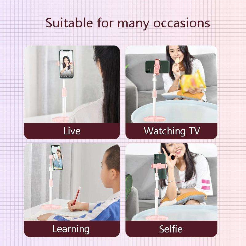 Multifunctional Lifting Colorful Live Bracket(Pink White)