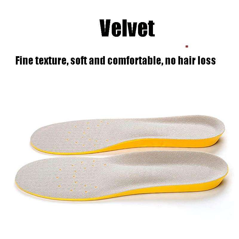 Shock Absorption Thickening Slow Rebound Soft and Comfortable Wicking Insole, Size:L(Black Backgr...