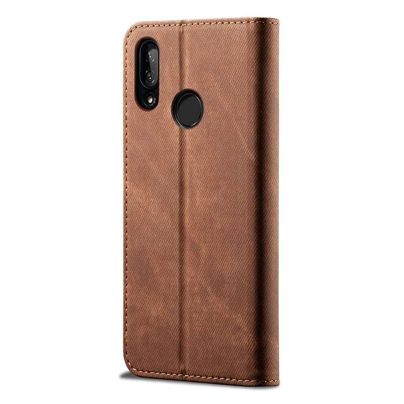 For Huawei Y9 (2019) Denim Texture Casual Style Horizontal Flip Leather Case with Holder & Card S...