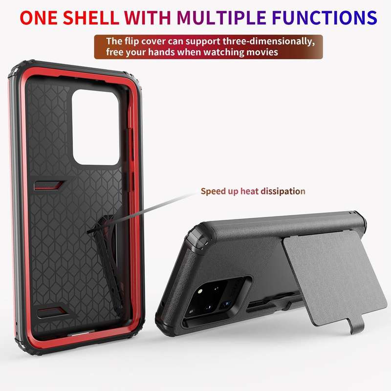 For Samsung Galaxy S20+ Dustproof Pressure-proof Shockproof PC + TPU Case with Card Slot & Mirror...