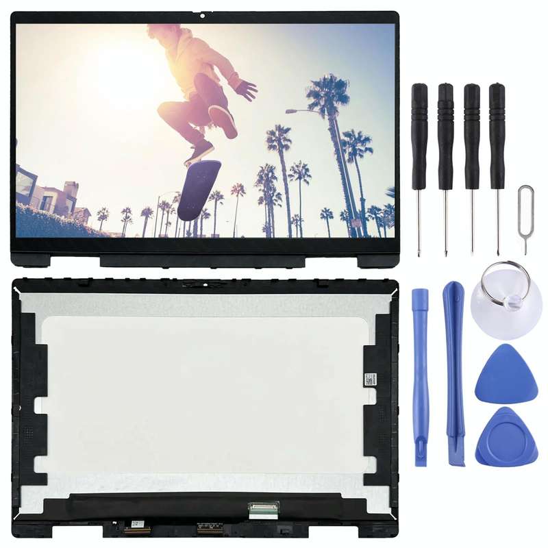 For HP Pavilion x360 14-EK 14-ek0013dx FHD LCD Screen Digitizer Full Assembly with Frame (Black)