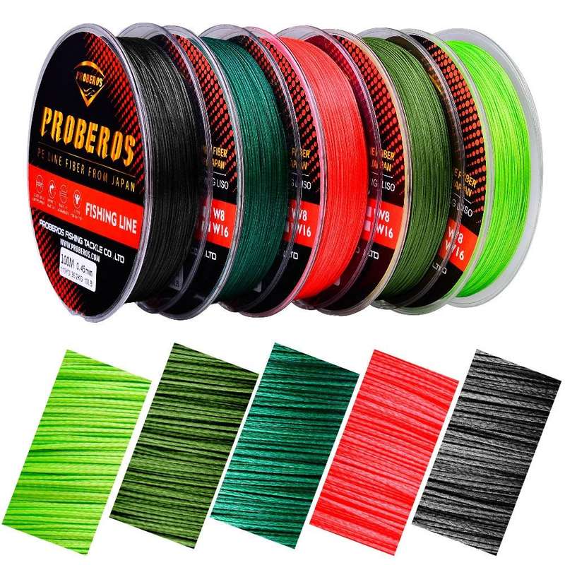 PROBEROS 8 Edited 100M Majestic Horse Fish Line, Line number: 0.4 / 6LB(Green)