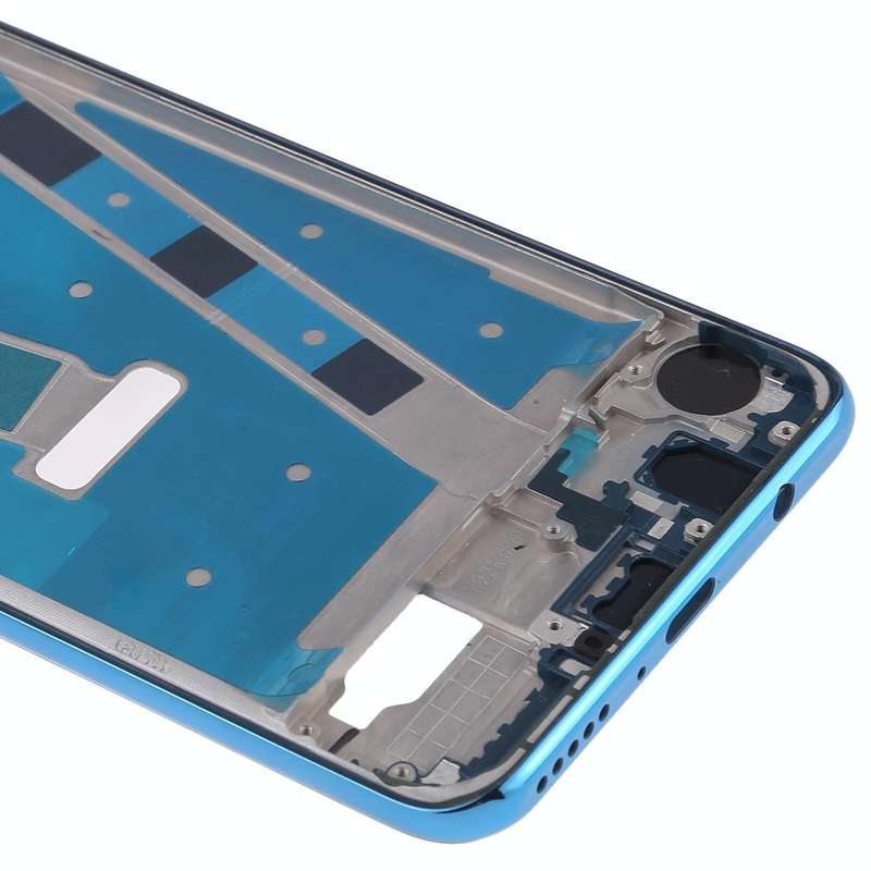 Front Housing LCD Frame Bezel Plate with Side Keys for Huawei P30 Lite (24MP)(Blue)