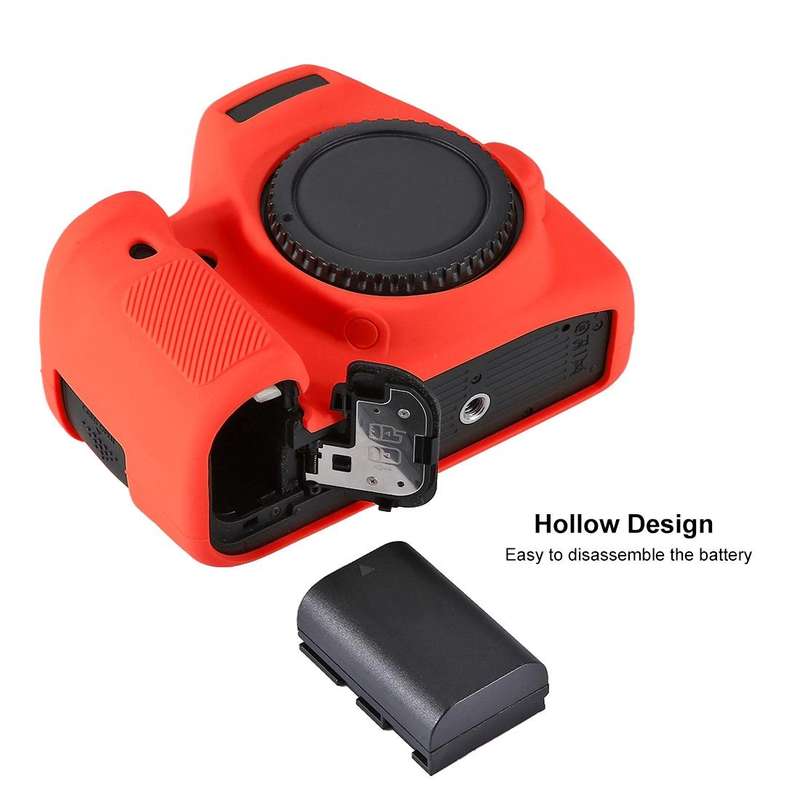PULUZ Soft Silicone Protective Case for Canon EOS 6D(Red)