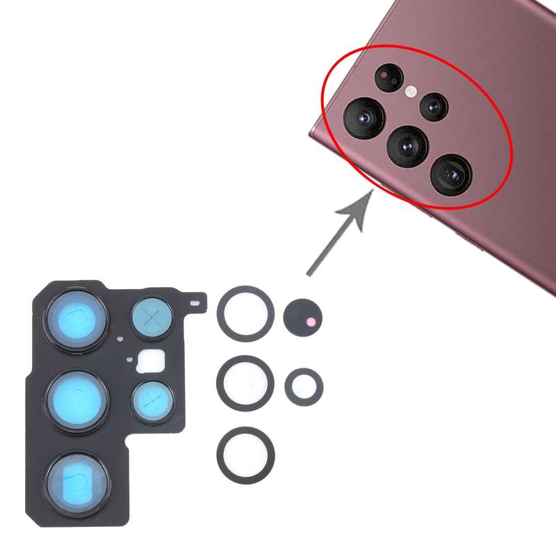 For Samsung Galaxy S22 Ultra 5G SM-S908B 10pcs Camera Lens Cover