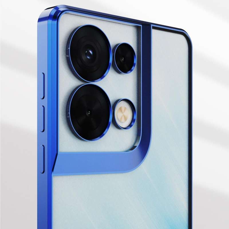 For OPPO Reno8 Electroplated Frosted Phone Case(Transparent Frosted)