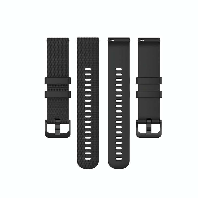 For Garmin Vivoactive 3 Music Small Lattice Silicone Watch Band(Black)