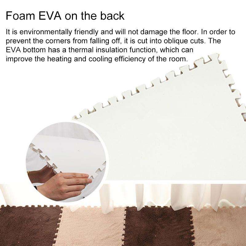 2 PCS Living Room Bedroom Children Kids Soft Carpet Magic Patchwork Jigsaw Splice Heads Climbing ...