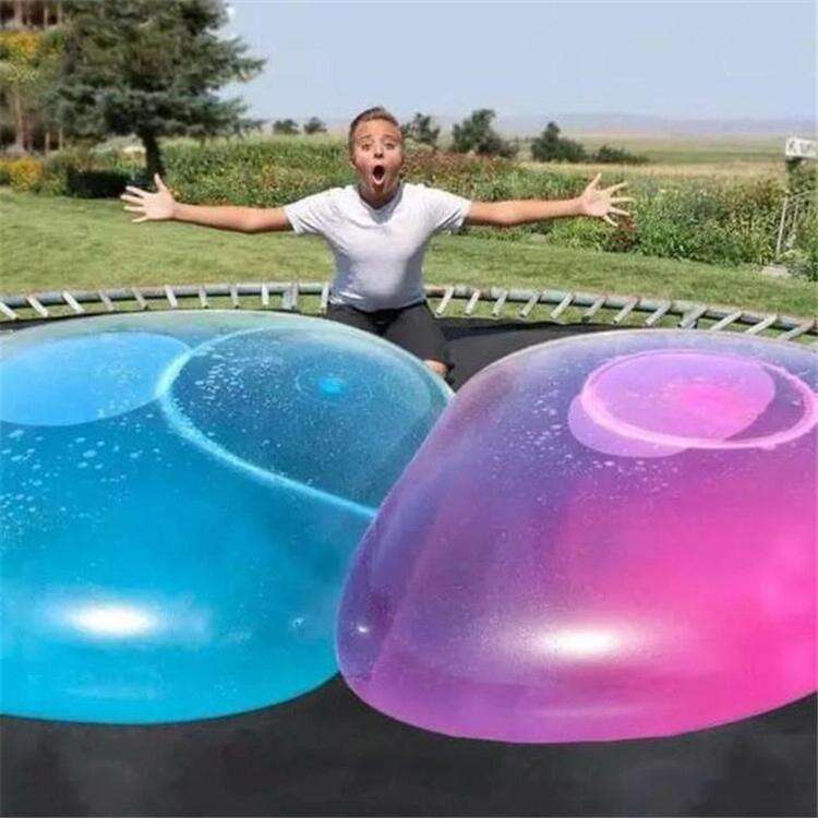 Bubble Ball TPR Blowing Balloon Racket Ball Toy, Size:Large(Random Color)