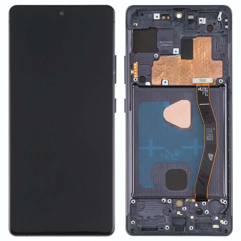 Original Super AMOLED Material LCD Screen and Digitizer Full Assembly with Frame for Galaxy S10 L...