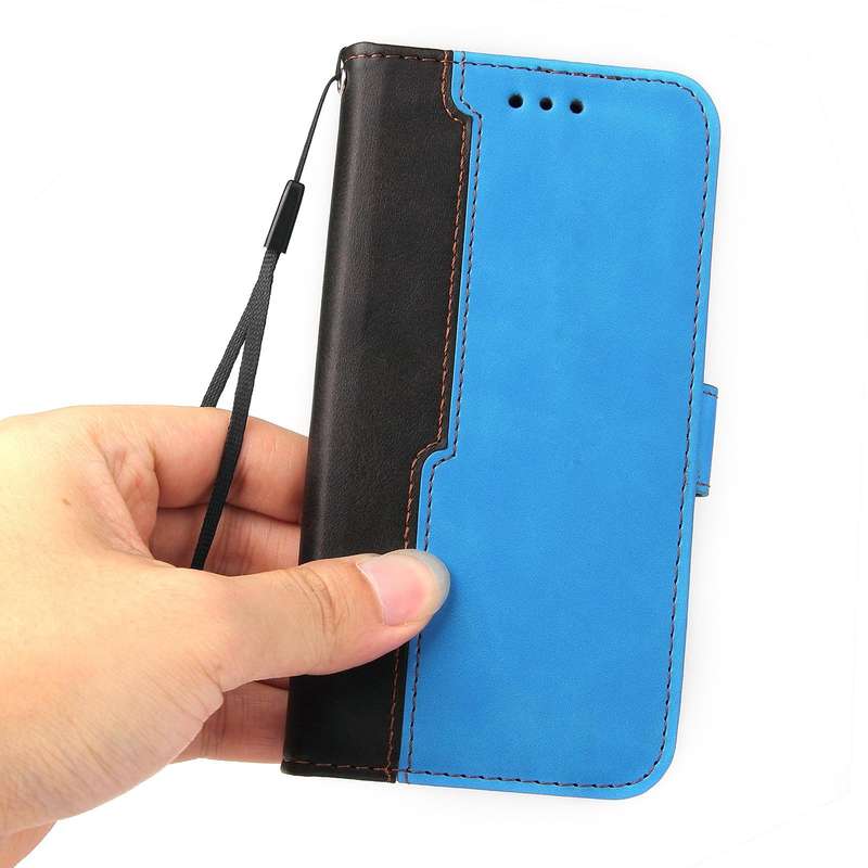 For Samsung Galaxy A02s US Version Business Stitching-Color Horizontal Flip PU Leather Case with ...