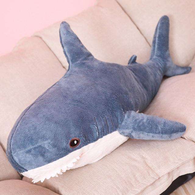 Plush Stuffed Toy Shark Kids Toys Boys Girls Animal Reading Pillow for Birthday Gifts, Height:80c...
