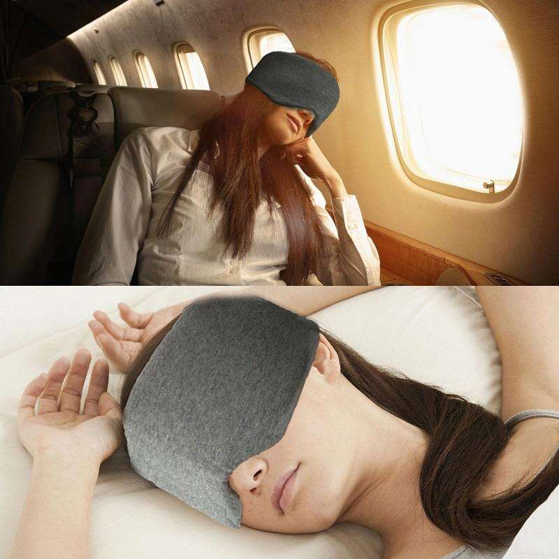 Oversized Cotton Breathable Blackout Sleep Eye Mask(Black)