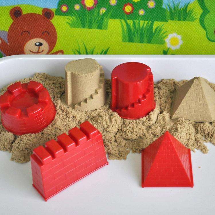 4 PCS Children Educational Toys Castle Molds Play Sand Tools(Red)