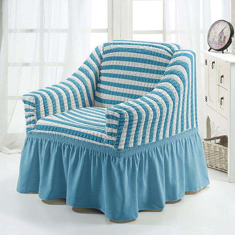 Four Seasons Universal Elastic Full Coverage Skirt Style Sofa Cover, Size: Single S 90-140cm(Two-...