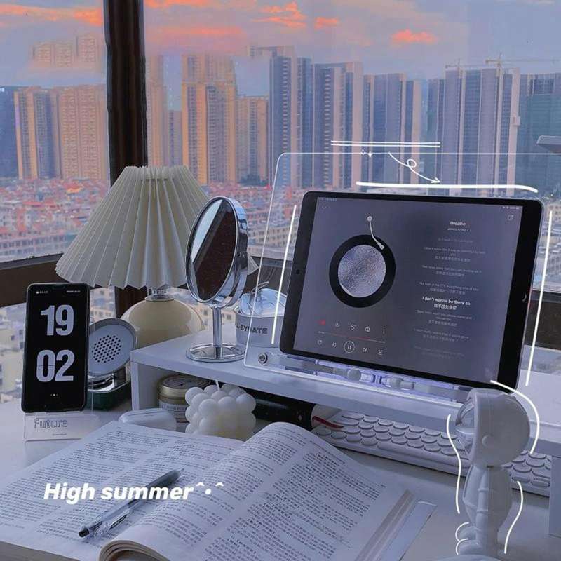 Acrylic Reading Rack Tablet Stand Desk Stand,Style: Short Type