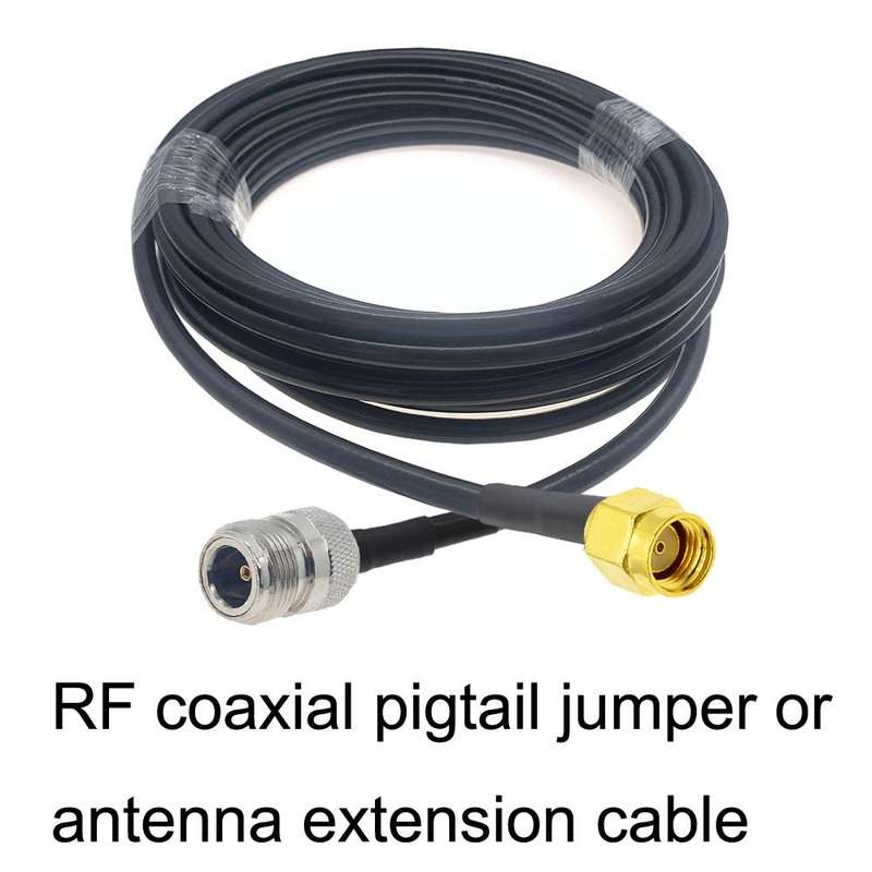 RP-SMA Male to N Female RG58 Coaxial Adapter Cable, Cable Length:1.5m