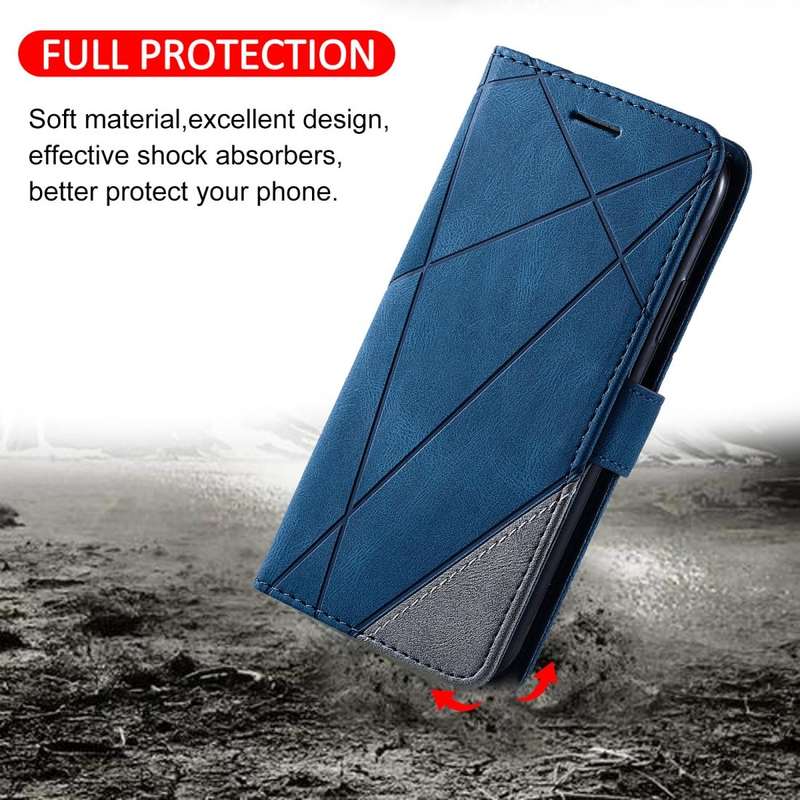 For Xiaomi Redmi Note 8 Pro Skin Feel Splicing Horizontal Flip Leather Case with Holder & Card Sl...