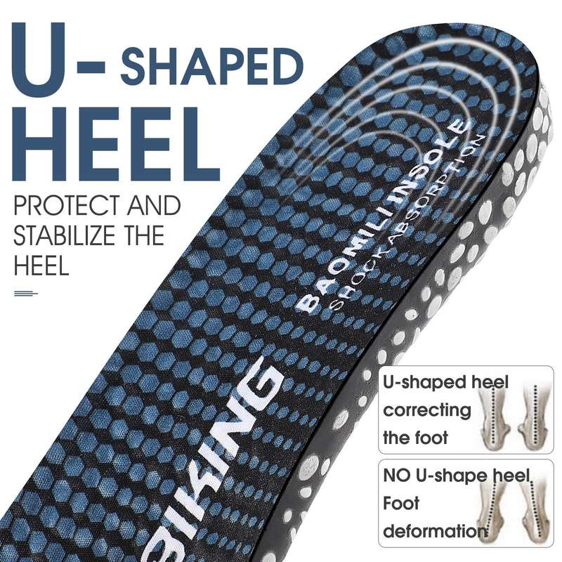 WEST BIKING Bicycle Riding Insole Sports Slow Shock PU Comfortable Insole, Size: 43-44(Blue)
