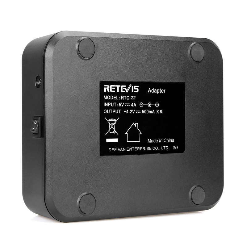 RETEVIS RTC22 Multi-function Six-Way Walkie Talkie Charger for Retevis RT22, EU Plug