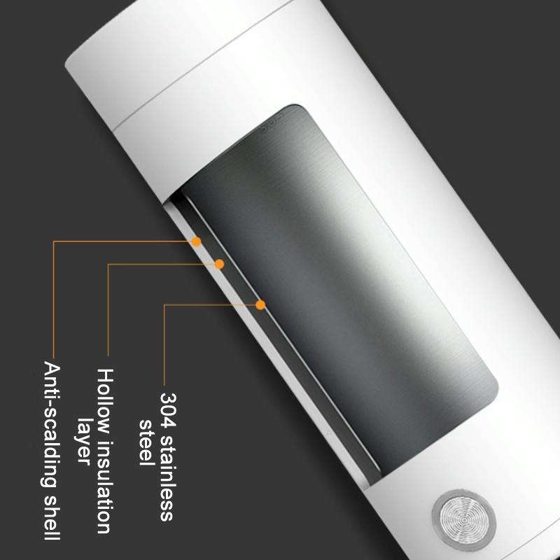 UGASUN Travel Portable Mini Electric Heated Water Cup, Color: UK Plug (White)