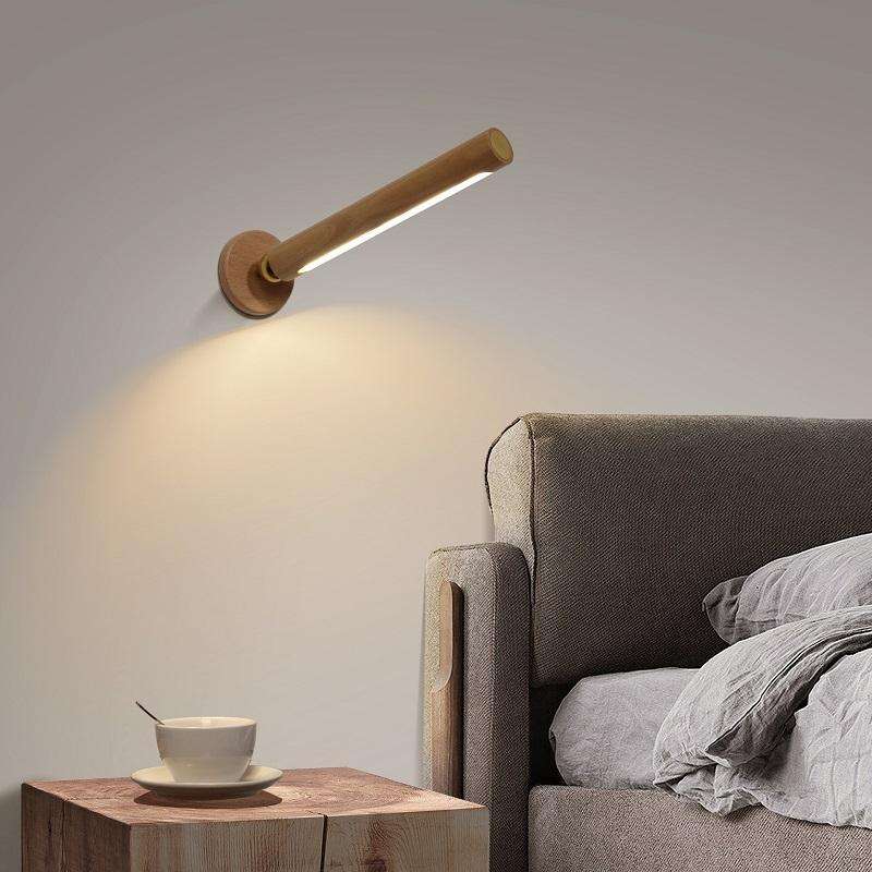 Home Bedroom USB Charging Rotating Wall Lamp(Natural Light)