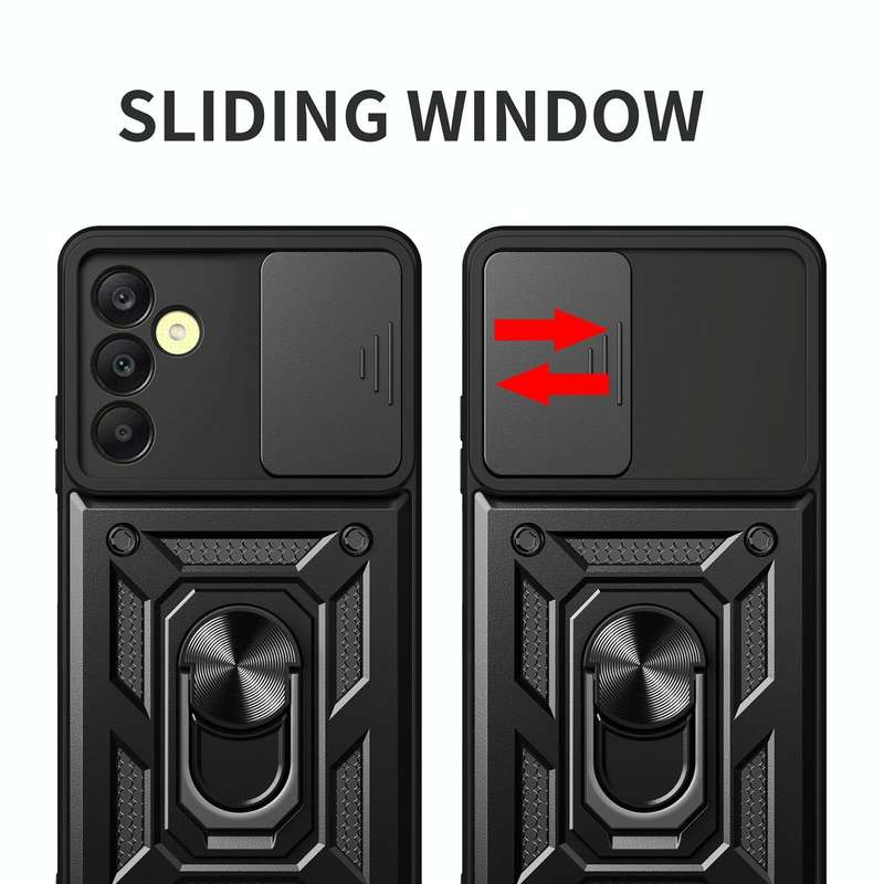 For Samsung Galaxy A25 5G Sliding Camera Cover Design TPU+PC Phone Case(Green)